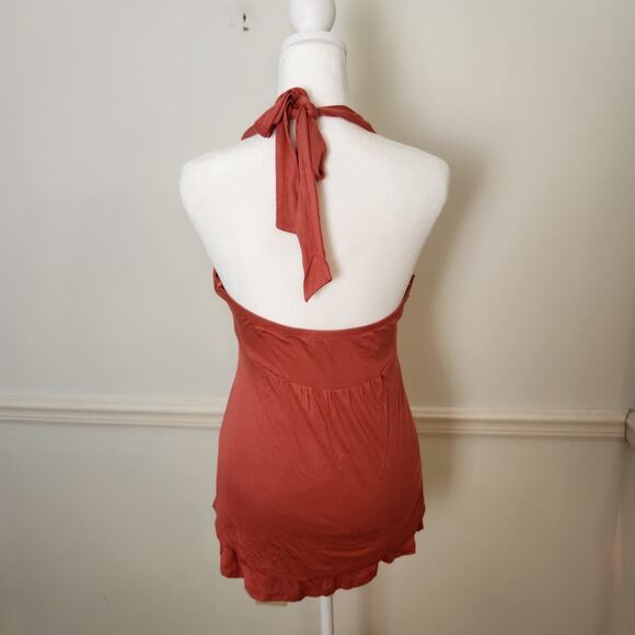 New Vtg Y2K Wet Seal Tank Top Sz Medium Halter Beaded Fairy WhimsiGoth Babydoll - Picture 5 of 10
